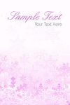 Pink Snowflake Card Background with Sample Text